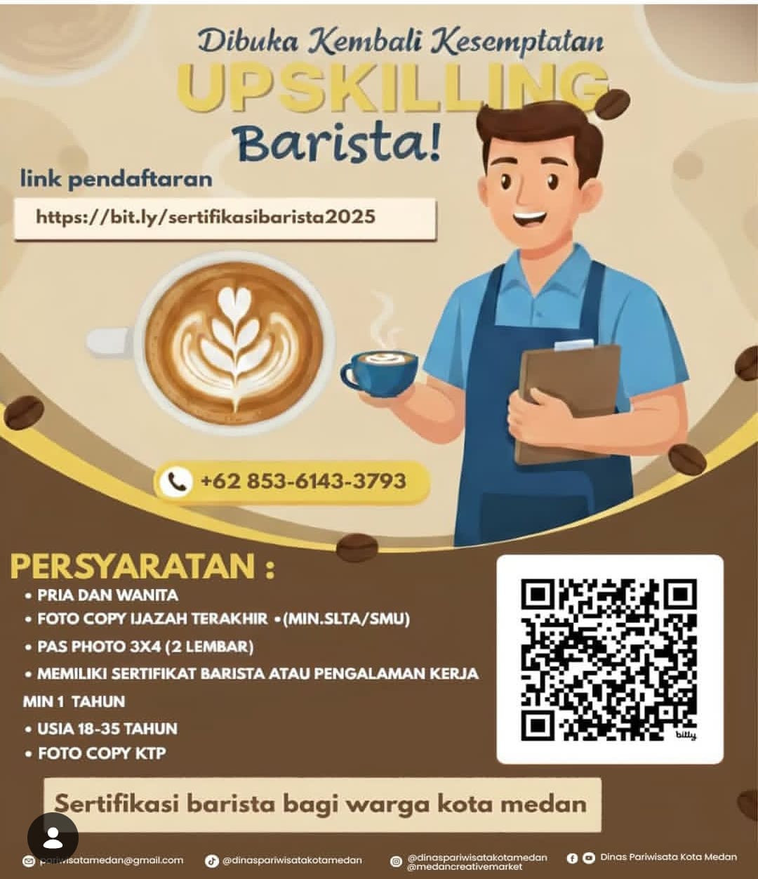 Sertifikasi Barista Bagi Warga Kota Medan