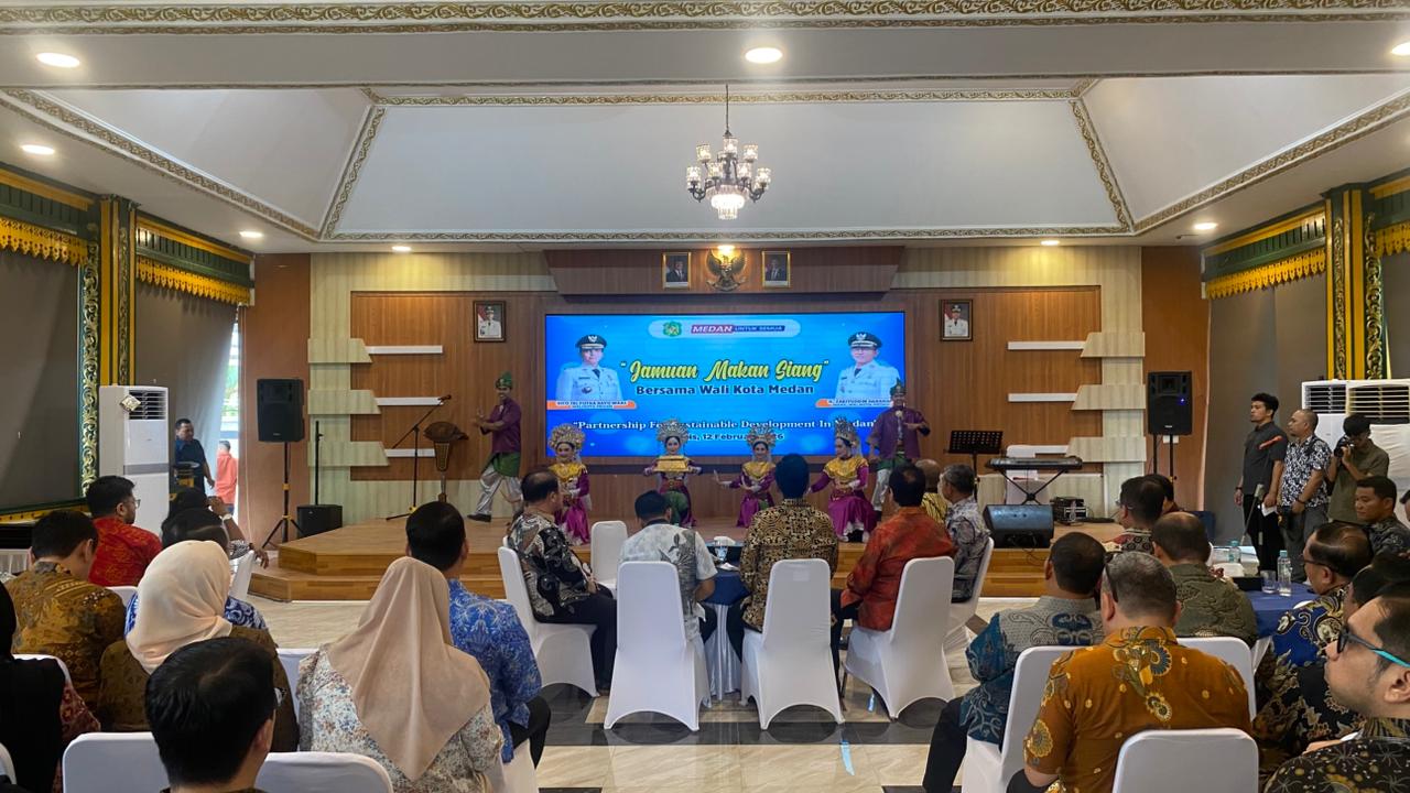Jamuan Makan Siang Bersama Wali Kota Medan “Partnership for Sustainable Development in Medan”, 12 Februari 2026, pukul 11.30, di Pendopo Rumah Dinas Wali Kota Medan