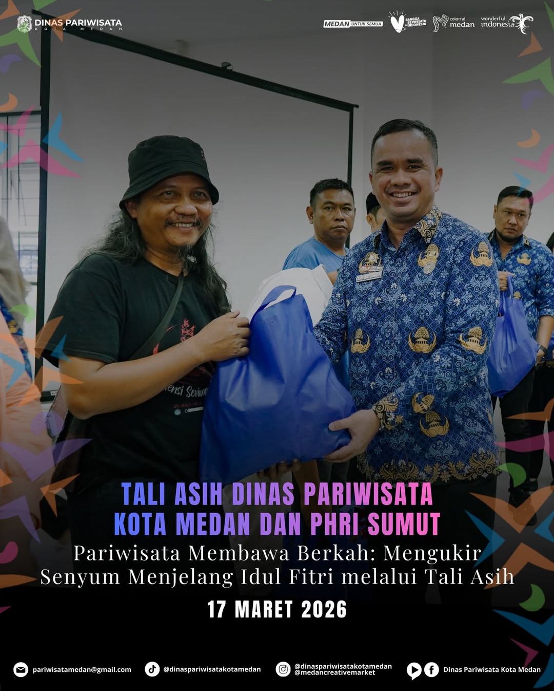 Dinas Pariwisata Kota Medan Bersama PHRI Sumatera Utara Salurkan Tali Asih Sambut Idul Fitri 1447 H