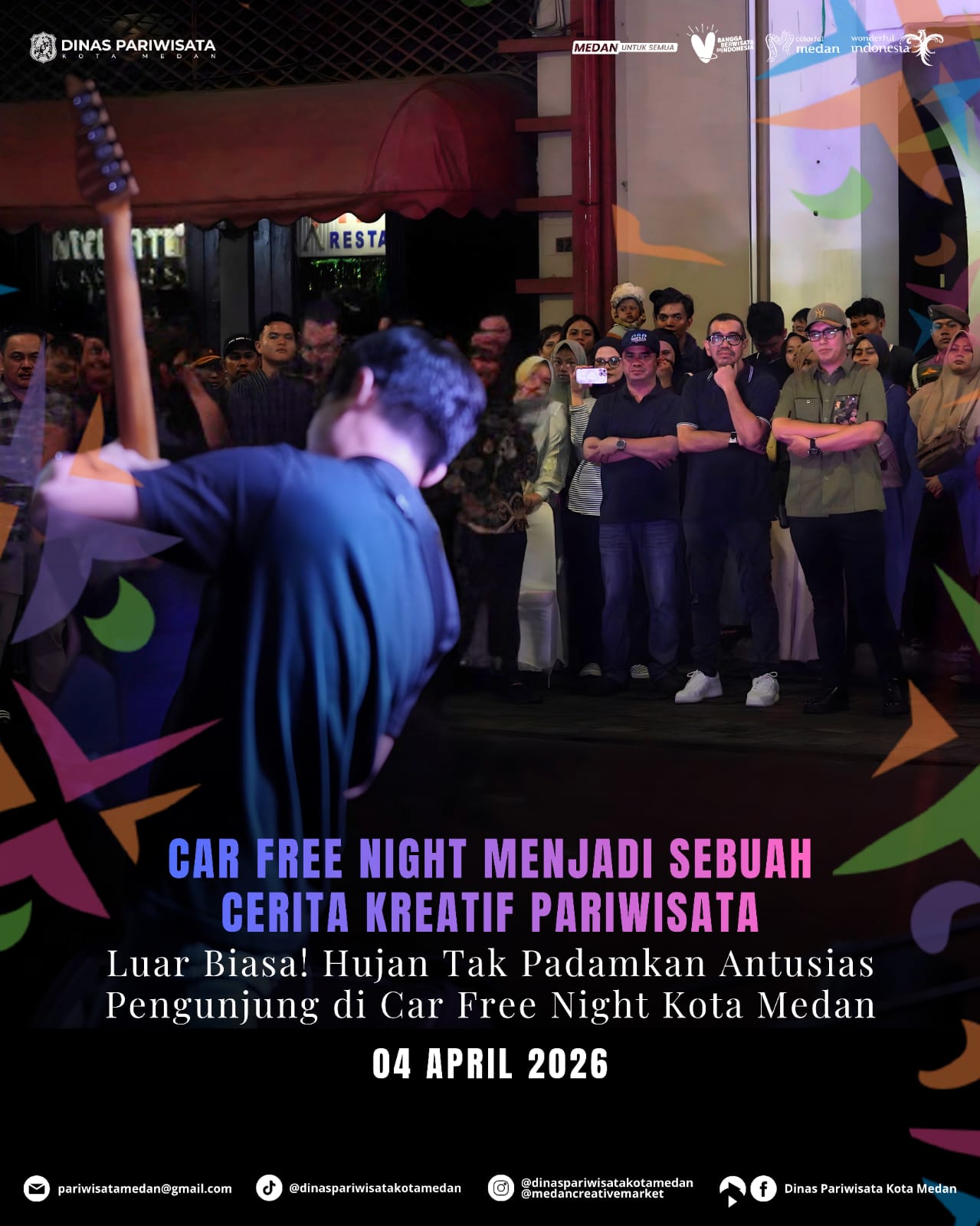 Car Free Night Medan Hadirkan Hiburan dan Dorong Kreativitas Anak Muda