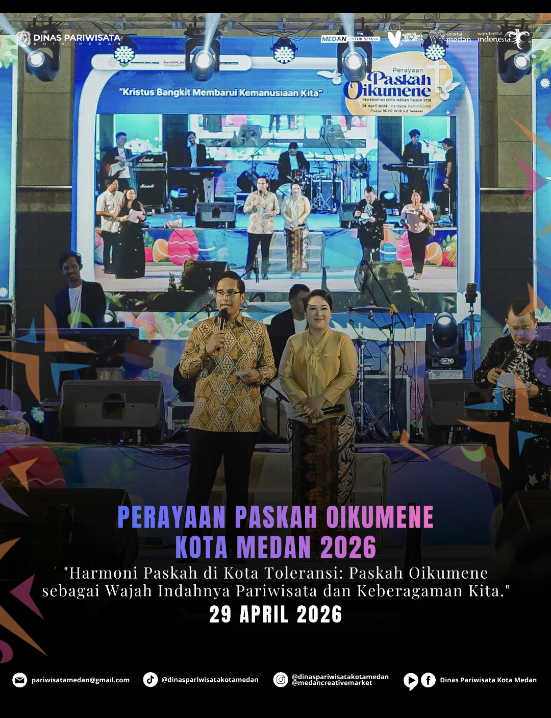 Wajah Indah Keberagaman: Perayaan Paskah Oikumene Kota Medan 2026 Berlangsung Khidmat di Pardede Hall