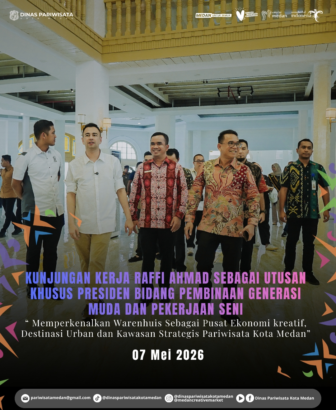 Gandeng Raffi Ahmad, Pemko Medan Promosikan Warenhuis Jadi Pusat Ekonomi Kreatif dan Investasi Masa Depan