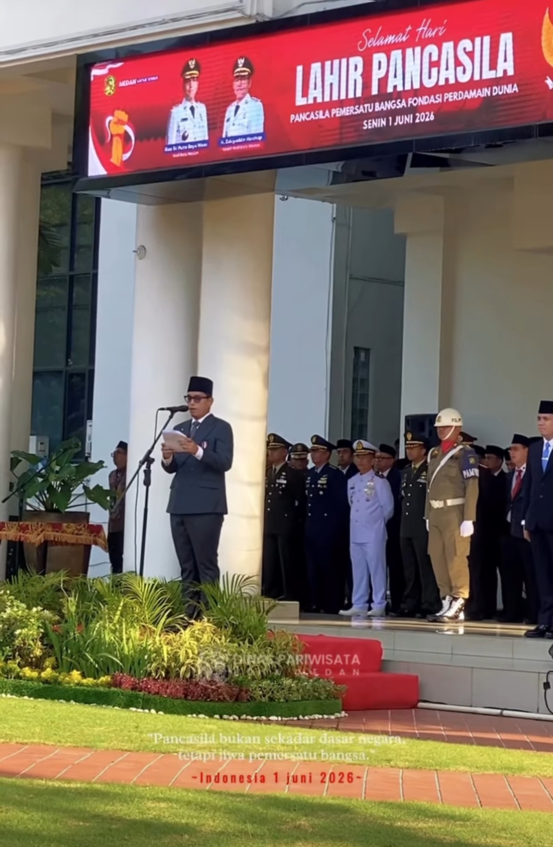 Upacara Peringatan Hari Lahir Pancasila 2026 di Kota Medan Berlangsung Khidmat 