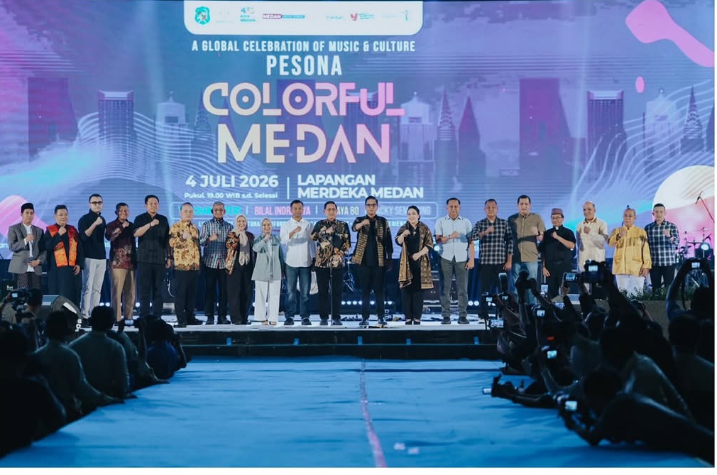 Heboh Kuliner Hingga Konser, Ribuan Warga Padati "Pesona Colorful Medan 2026" di Lapangan Merdeka